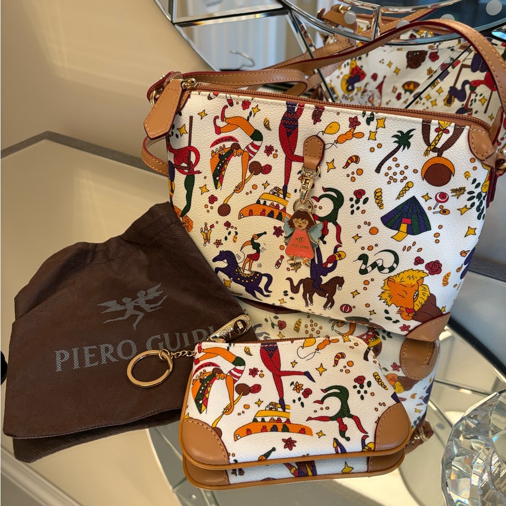 NEVER USED Piero Guidi Multicolor Shoulder Bag Set